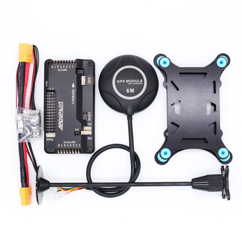 APM2.8 APM 2.8 flight controller+6M GPS built-in compass+xt60/T Plug power module +gps stand+shock absorber for RC Multicopter