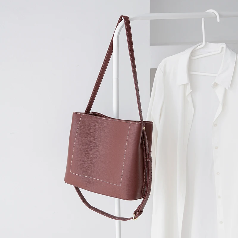 Женская сумка мессенджер VENOF из натуральной кожи с большой емкостью элегантная