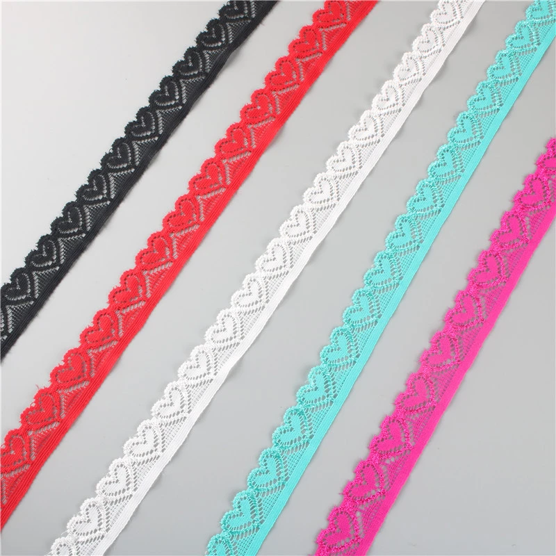 Эластичное кружево в форме сердца шириной лента тесьма 18 мм 5 ярдов для шитья