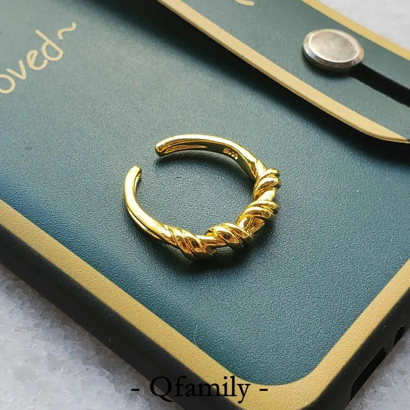 Женское/Мужское витое кольцо из серебра 925 пробы | Украшения и аксессуары