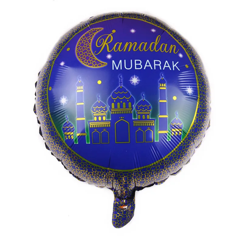 

18inch Ramadan Kareem Eid Mubarak Round Foil Balloona Hajj Decorations Wedding Birthday Ballons Muslim Festival Party Supplies