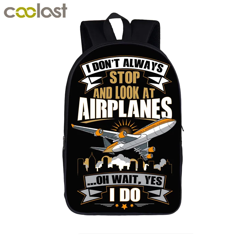 Рюкзак с принтом пилотов самолета для женщин и мужчин дорожные сумки ноутбука