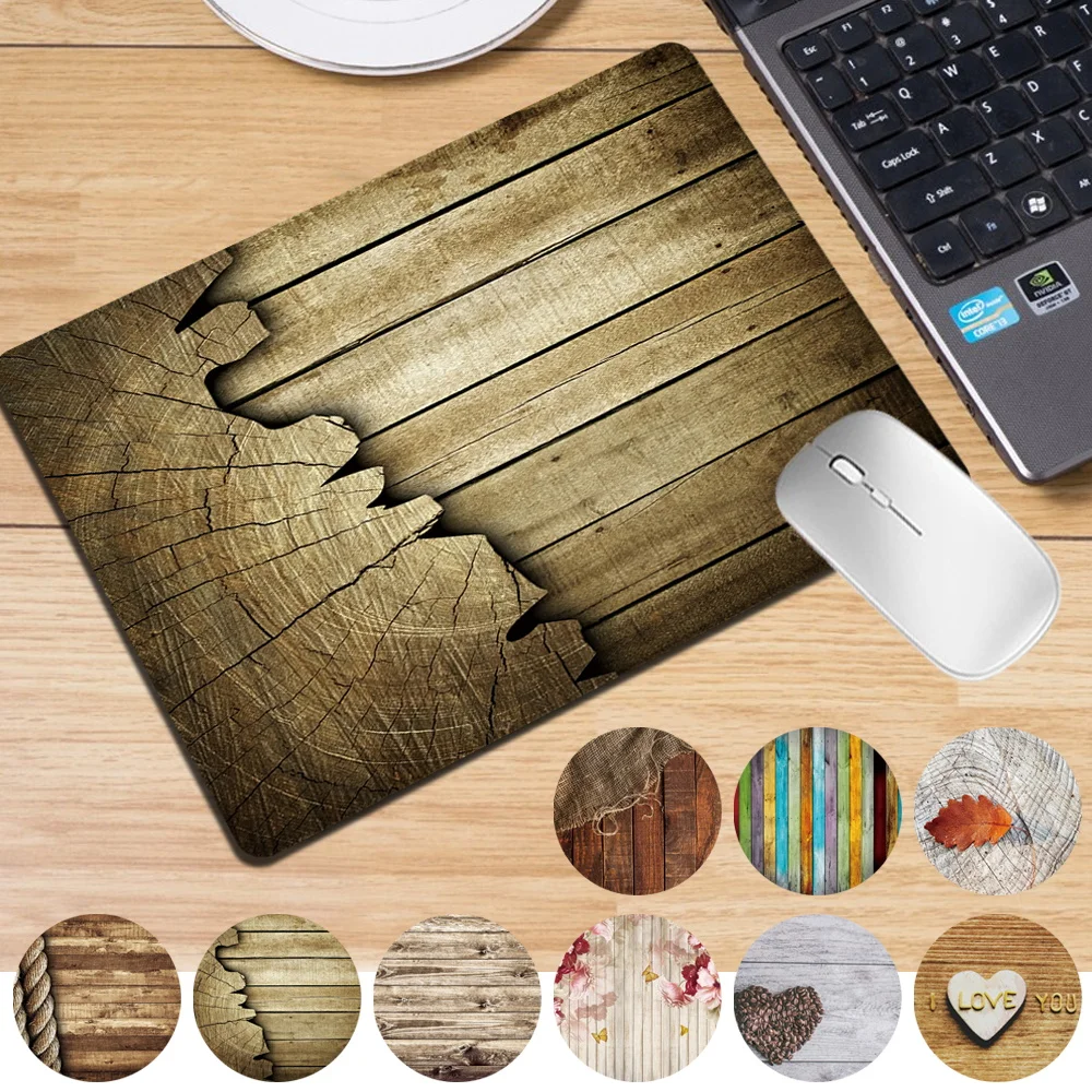 1pc Gaming Mouse Pad Wood Pattern Computer Mousepad Waterproof PU Leather Universal Laptop/Desktop PC Mouse Mat for Office/home