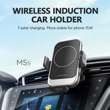 Schitec Car Phone Holder 15W Wireless Charger for iPhone Quick Charge QC 3.0 Air Vent Mount Holder Car Wireless Charging Holder