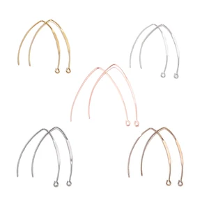 Застежки-петли для сережек, медные, французские, V-образные, для изготовления ювелирных изделий, 20 шт.