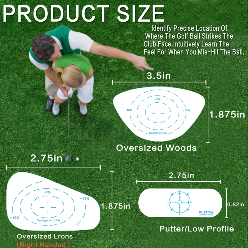 New Design Driver Impact Tape Labels Golf Stickers for Swing Training Irons Putters and Woods | Спорт и развлечения