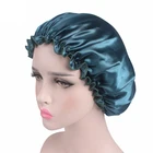Сверхбольшой Шелковый Атласный головной убор с принтом, кепка для сна с эластичной резинкой премиум-класса, женский головной убор для сна, Обложка для выпадения волос, аксессуары