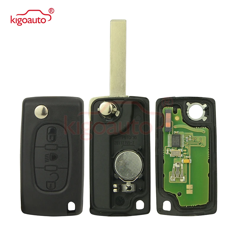 Пульт дистанционного управления CE0536 3 кнопки HU83 434 МГц для Peugeot 307 Citroen C4 kigoauto|buttons