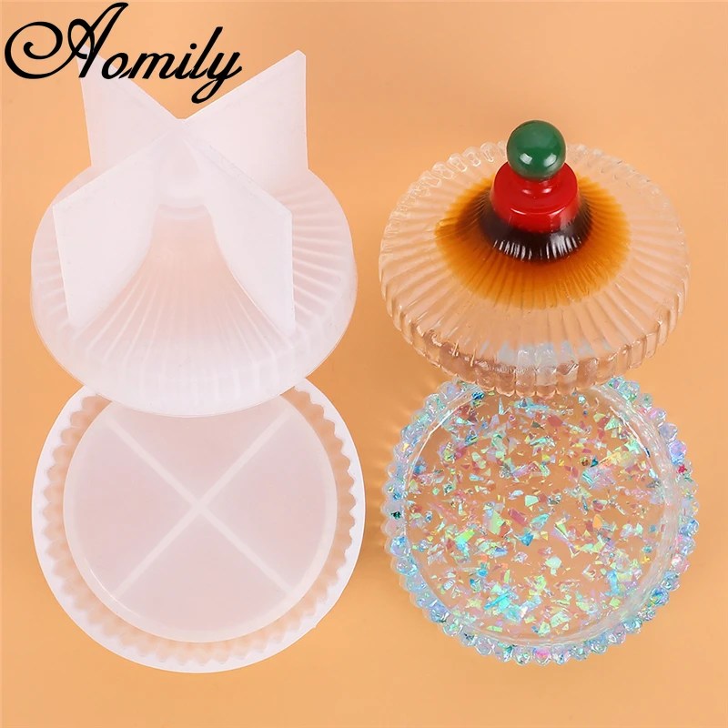 Aomily Storage Box Crystal Epoxy Silicone Mould Resin Jewelry Making Cosmetic Tools Hand Craft Cake Mold | Дом и сад