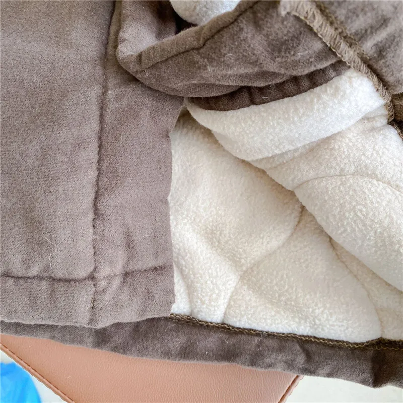 

Korean Style Baby Kids Plush Velvet Warm Cotton Coats Winter 2020 Boys And Girls Solid Color Windproof Thicken Cotton Jackets
