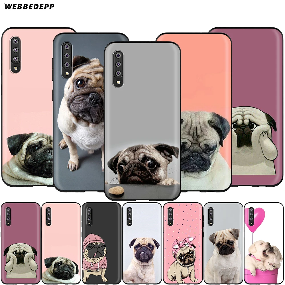 Webbedepp животных изображением симпатичного мопса или чехол для Samsung Галактики A3 A5 A6