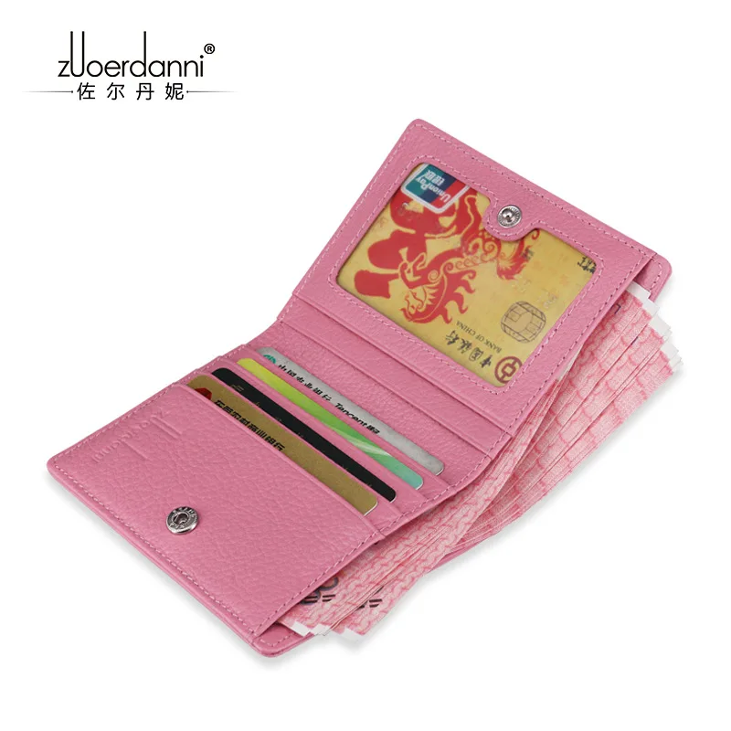 Тонкие кошельки унисекс из натуральной кожи Женский мини кошелек женский