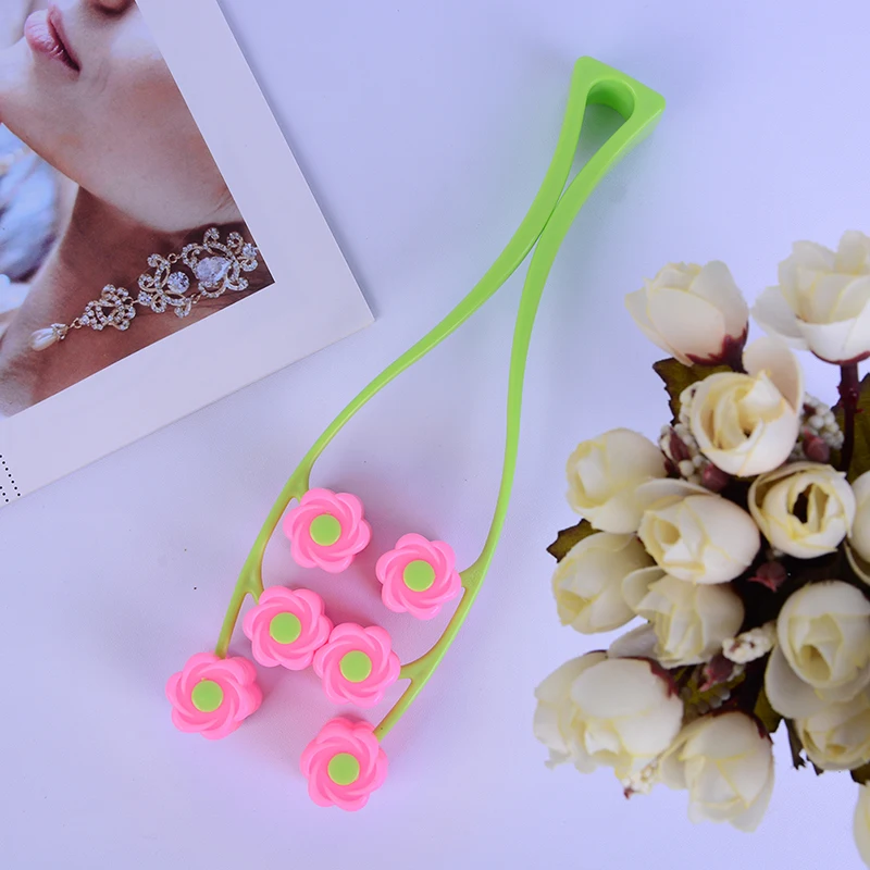 1 шт. массаж лица портативный подтяжка ролик форма цветка эластичный против