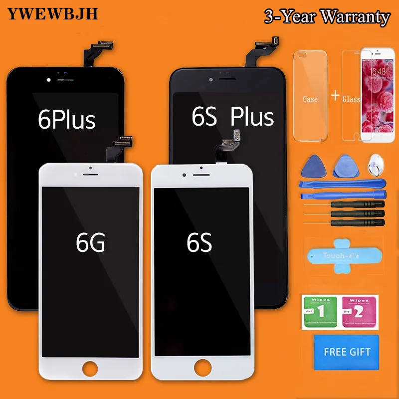 AAA + ЖК дисплей для iPhone 6 6s Plus сенсорный экран замена дигитайзер сборка 5S без битых