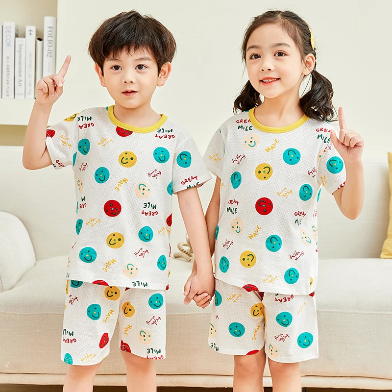 Boys 2pc Pajamas Sets Children's Sleepwear Car Tops with Shorts Summer Pajama Suits Nightwear Homewear Pyjamas Kid - купить по
