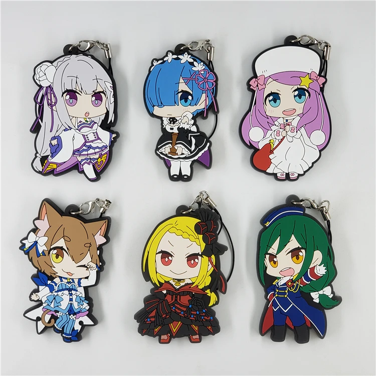 Rezero аниме ремень Эмилия Феликс Re:Zero kara Hajimeru Isekai Seikatsu резиновый брелок|Брелоки| |