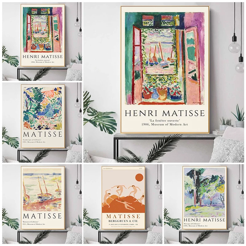 

Abstract Vintage Henry Matisse Canvas Painting Landscape Posters and Prints Wall Art Picture Cuadros for Living Room Decor