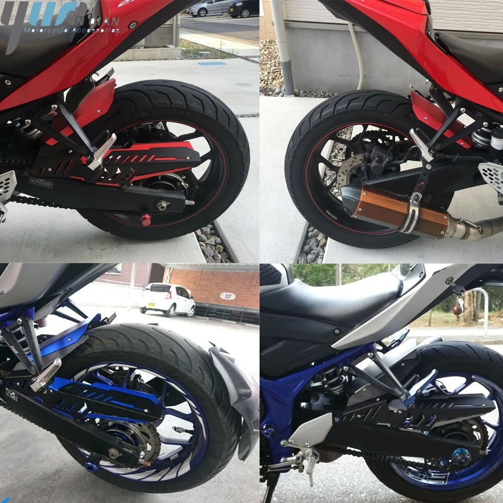 Для YAMAHA YZF R25 R3 YZF-R25 YZF-R3 мотоцикла заднее колесо Hugger Fender MT-03 MT03 MT-25 MT 25 15-19 цепь