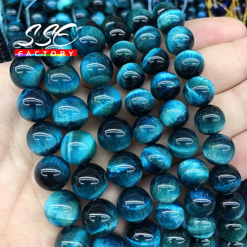 

5A Quality Natural Stone Blue Tiger Eye Beads Round Loose Beads 4 6 8 10 12 14mm For Jewelry Making DIY Charm Bracelet 15"strand