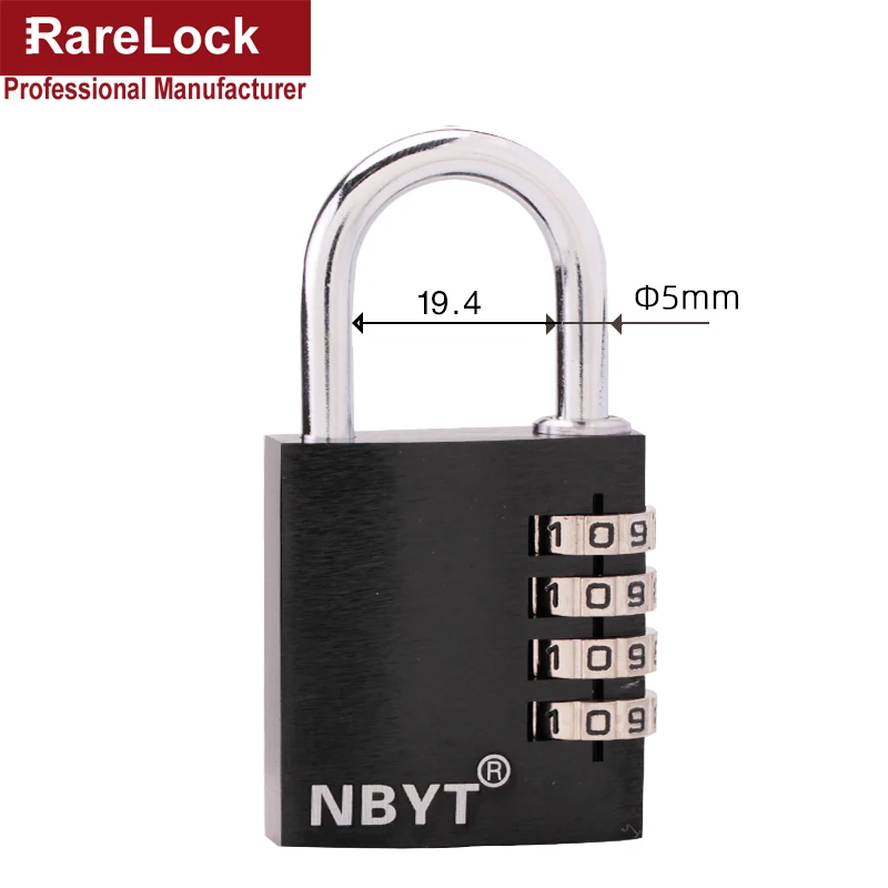 4 цвета Алюминий Комбинации замок для двери шкафа Коробка Чемодан Фитнес центр