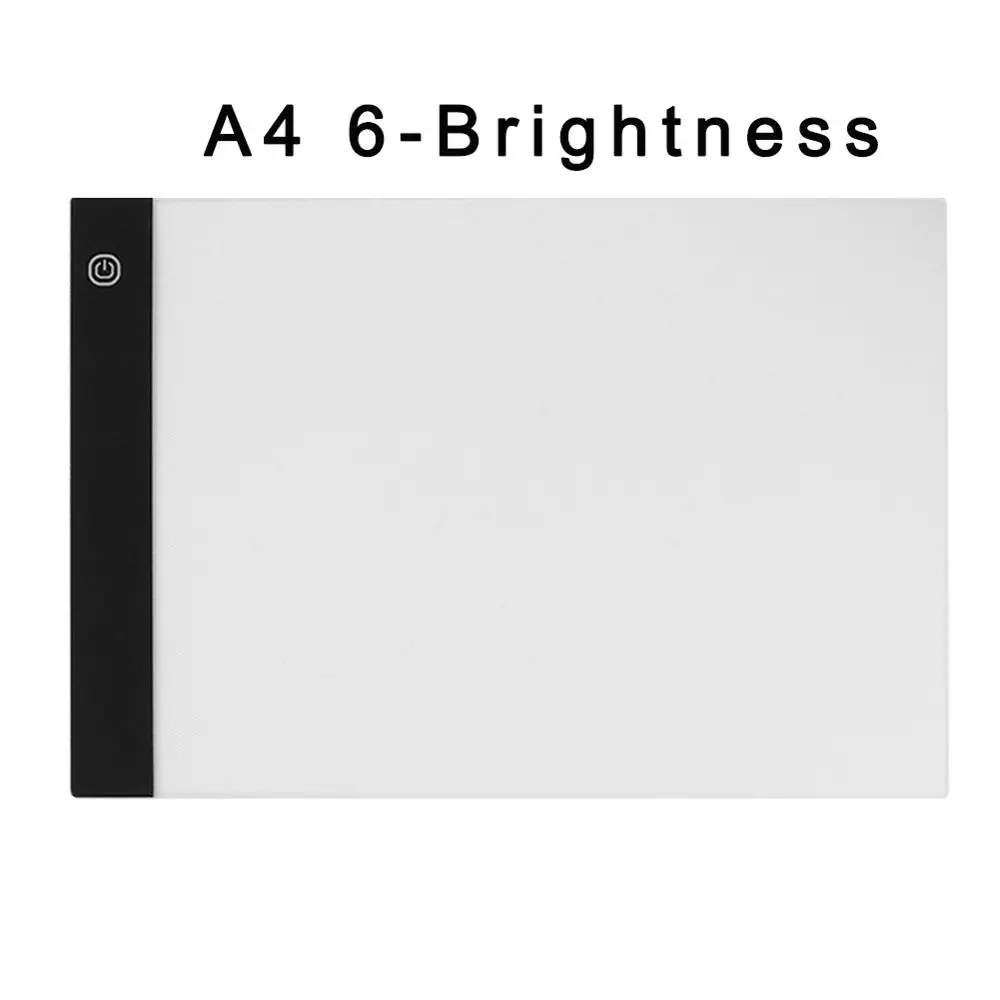 Цифровой планшет A3 A4 A5 GraphicTablet для рисования знак дисплей Панель светящийся трафарет Графический художник тонкая доска для рисования свет - Цвет: A4  6-Brightness