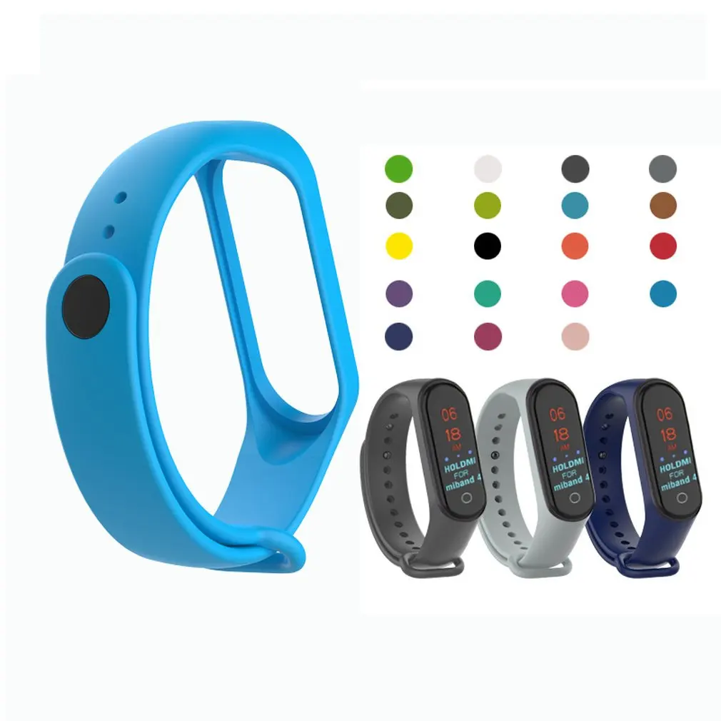 Красочные mi band 4 аксессуары pulseira ремешок сменный силиконовый для xiaomi mi4 умный