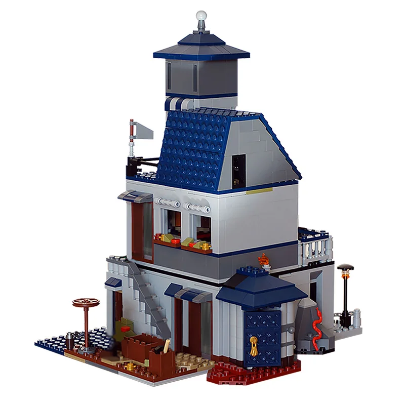 

MOC-22749 70617 Modular Secret Hideout Castle Haunted House Fit Model Building Blocks Bricks Kid Gift Birthday