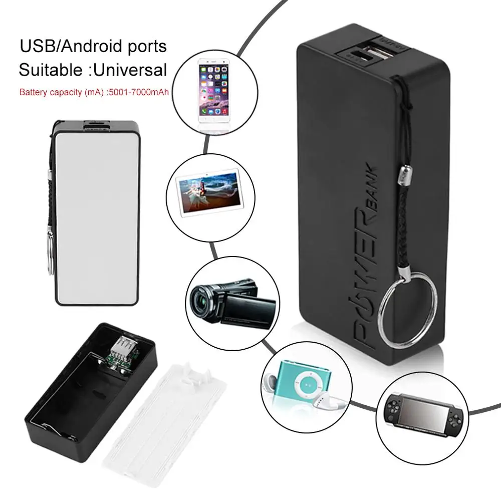 Модный 5600 мА/ч 5 в USB DIY чехол для внешнего аккумулятора портативная коробка