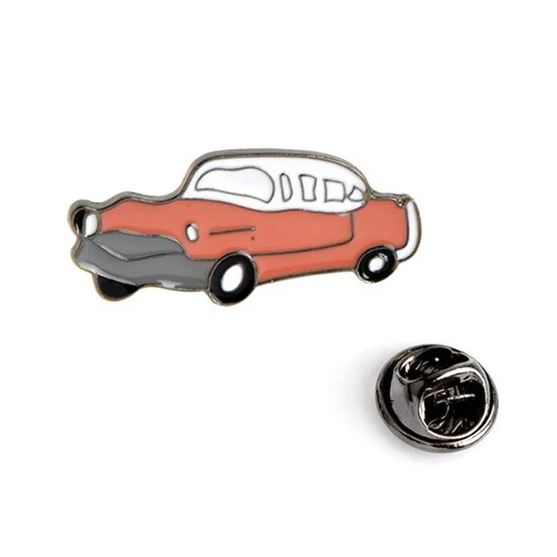 Модные креативные буквы крутой красный автомобиль цветок значки булавки рубашка