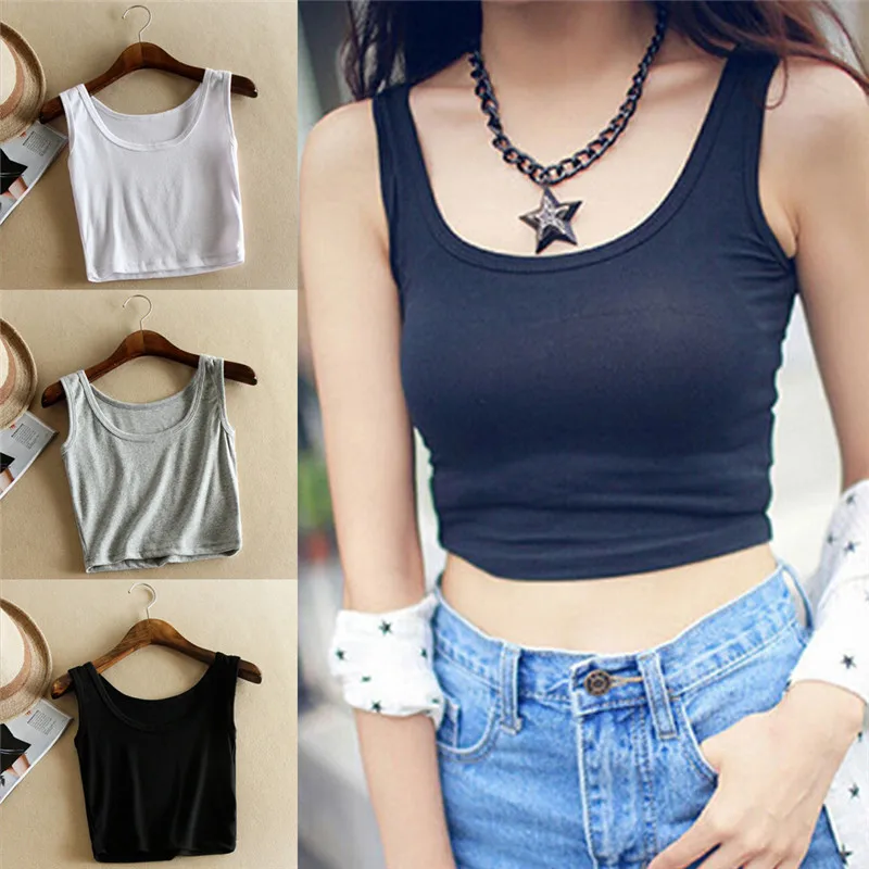 

Sexy Women Crop Top Sleeveless Shirt Sexy Slim Lady Bralette Tops Strap Skinny Vest