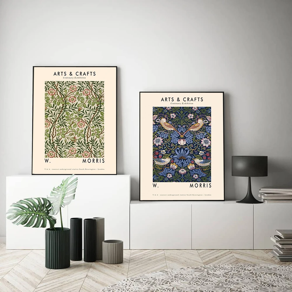 

Arts & Crafts Floral Posters and Prints Wall Art Canvas Painting Abstract Green Plant Nordic Pictures Modern Interior Home Decor