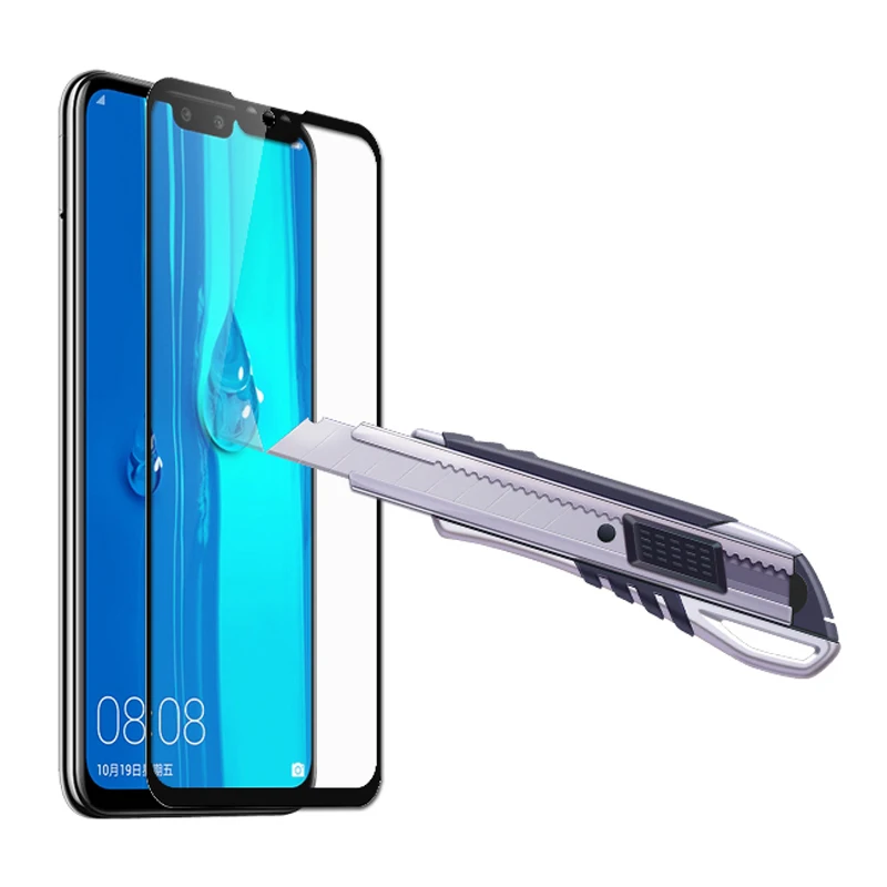 2 шт закаленное стекло для huawei Y9 2019 полное покрытие протектор экрана Hauwei Y 9