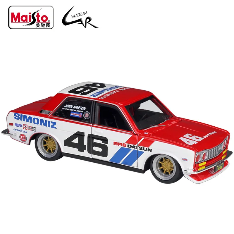 

Maisto 1:24 1971 Datsun 510 носом гоночный Литье металла ралли масштабная модель автомобиля Kit Дисплей коллекции игрушка в подарок