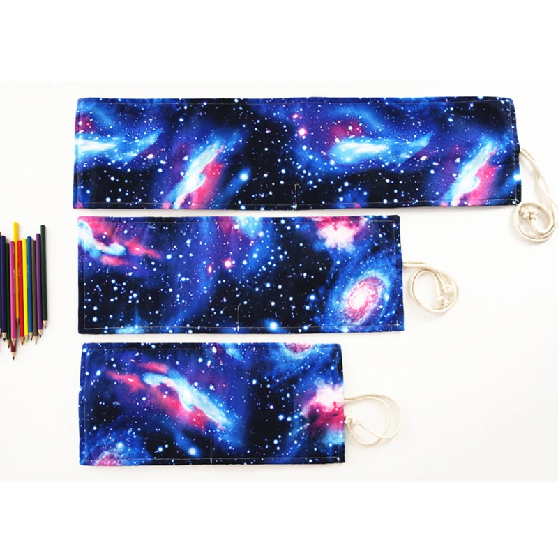 Пенал тканевый в рулоне для карандашей милая занавеска со свинцовым рисунком