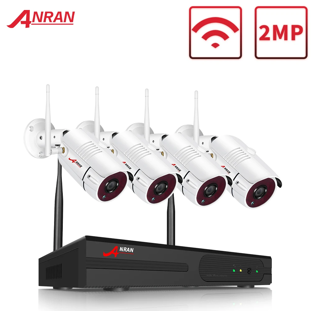 Беспроводная система видеонаблюдения ANRAN 4 канала 1080P Wi Fi|Система наблюдения| |