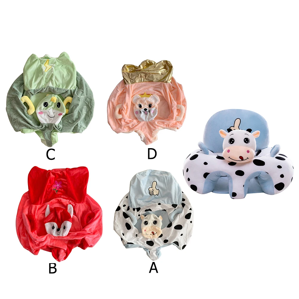 

Feeding Chair Seat with Cotton Baby Sofa Support Seat Covers Crystal Fabric Infant Baby Sofa Cover Learn to Sit