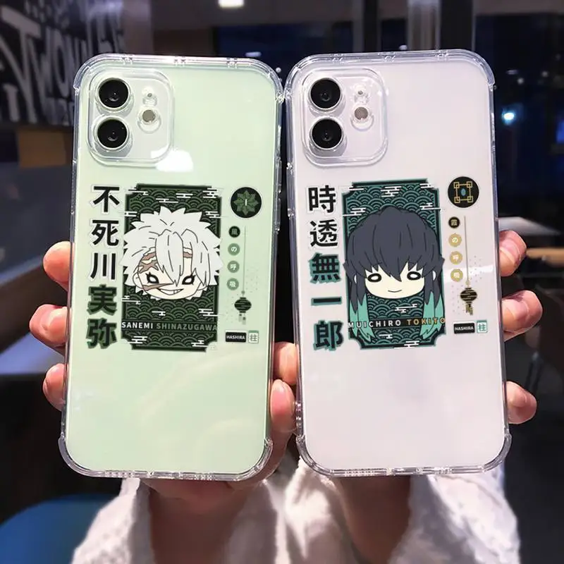 

Demon Slayer Kamado Tanjirou Phone Case For iphone 13 12 11 8 7 plus mini x xs xr pro max Transparent soft