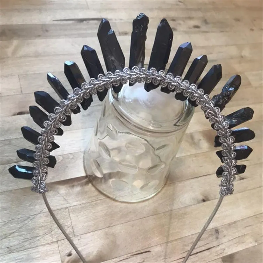 Кварцевые Серебряная корона с украшением в виде кристаллов принцессы свадебные