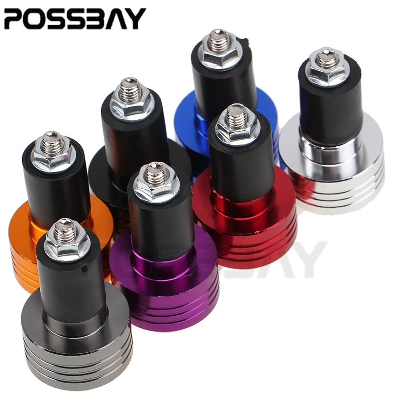 Алюминиевые ручки POSSBAY 7/8 дюйма для мотоцикла руль ручка колпачок руля