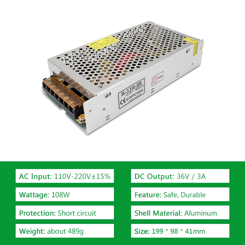 Импульсный источник питания постоянного тока 108 ВТ трансформатор освещения