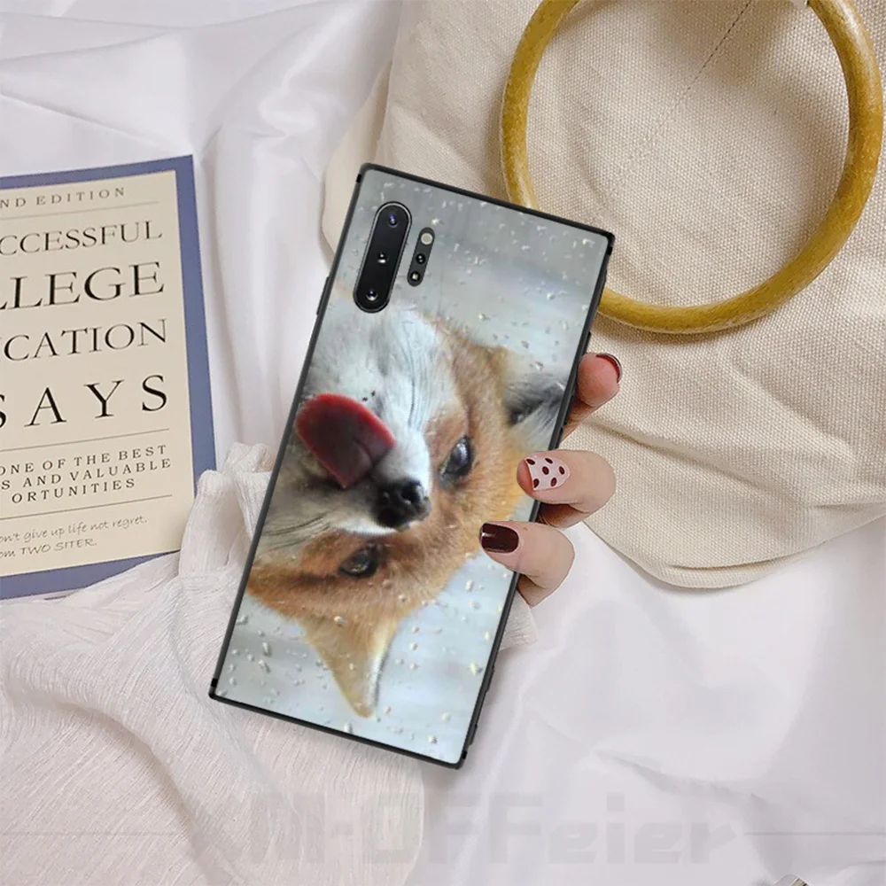 BaweiTE Snow fox TPU черный чехол для телефона Корпус Samsung A50 S10 Plus S10E Note9 Note8 7 10 Pro | Мобильные