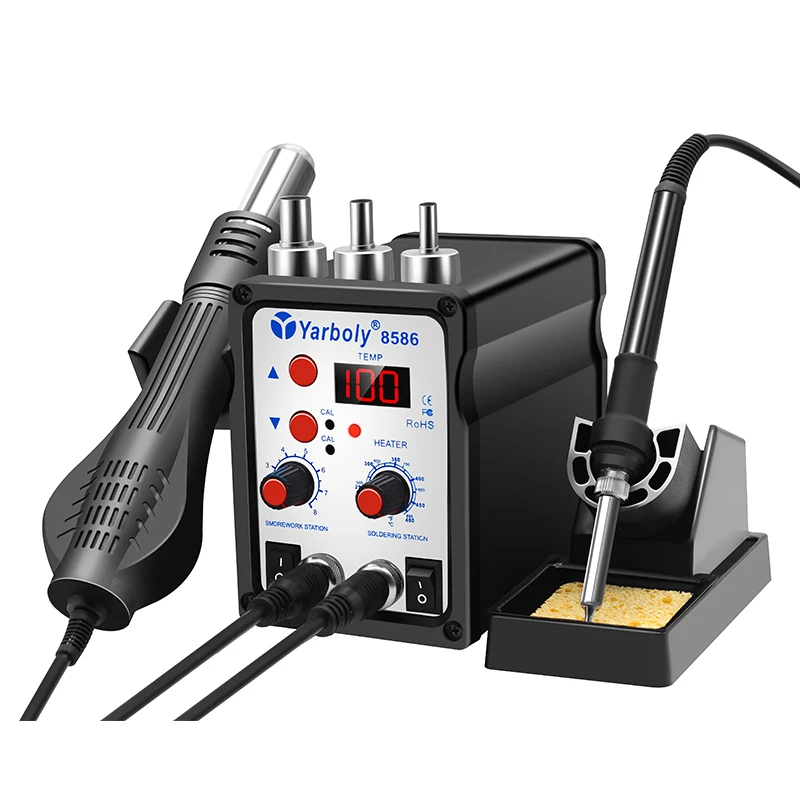 Паяльная станция Yarboly 8586 2 в 1 паяльная с корпусом BGA SMD тепловая пушка горячим