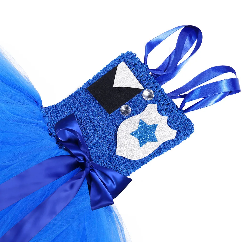 Костюм полицейский для ролевых игр на Хэллоуин Королевский пушистый тюль