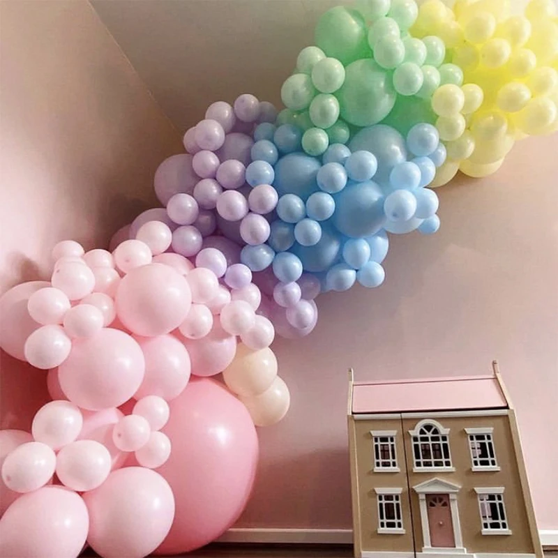 12 32 шт. Макарон Цвет пастельных воздушные шарики в виде леденцов круглый из