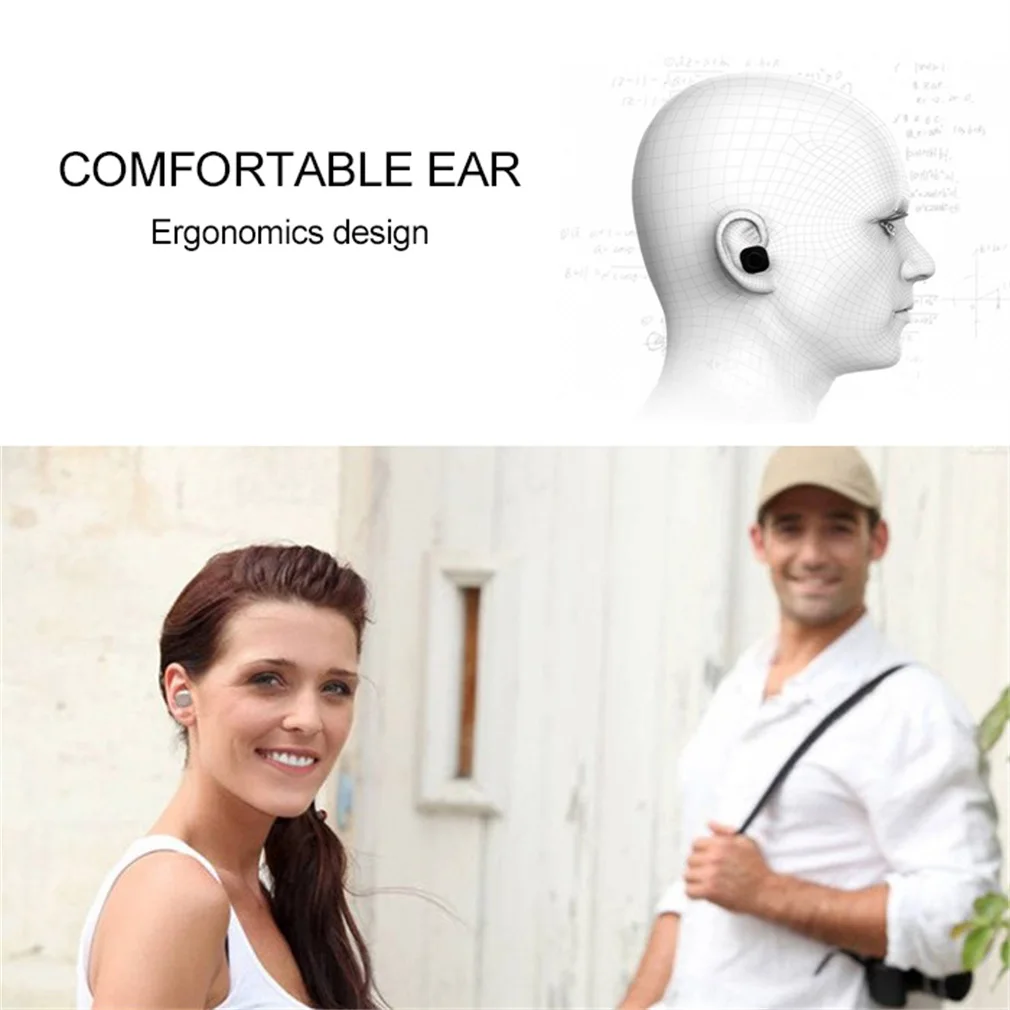 2 In 1 Mini Wireless V4.1 Stereo Bass Sound Earphones Excellent Compatibility Handsfree Earphone Earbuds | Электроника