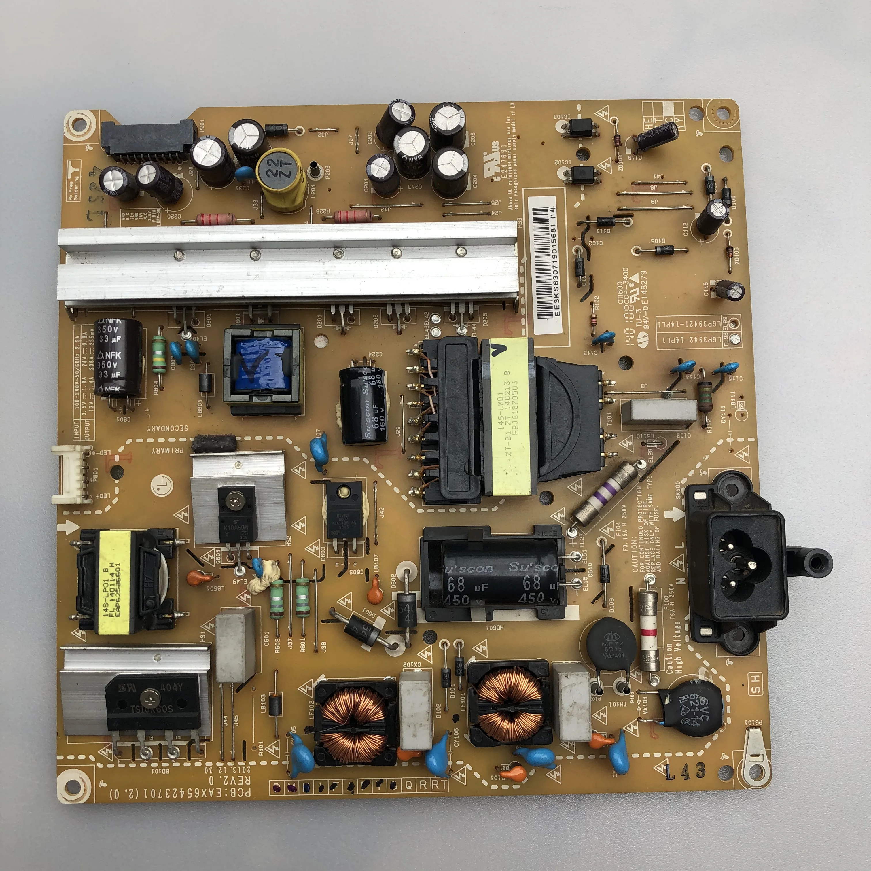 

Power supply board EAX65423701 for P3942-14PL1 42LB5610-CD 42LF580V 42LB5520-CA 42LY340C-CA 39LB5620-CA