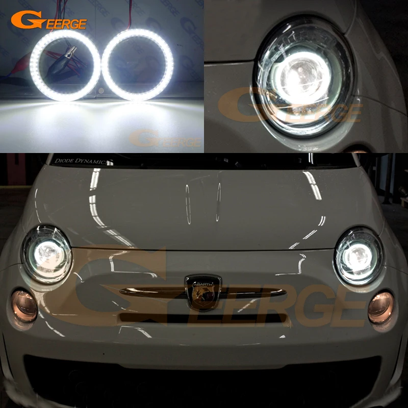 

Ultra bright SMD LED Angel Eyes halo rings kit Day Light Car styling For FIAT ABARTH 500 C 595 695 595C 695C 2007-2014 Xenon HD