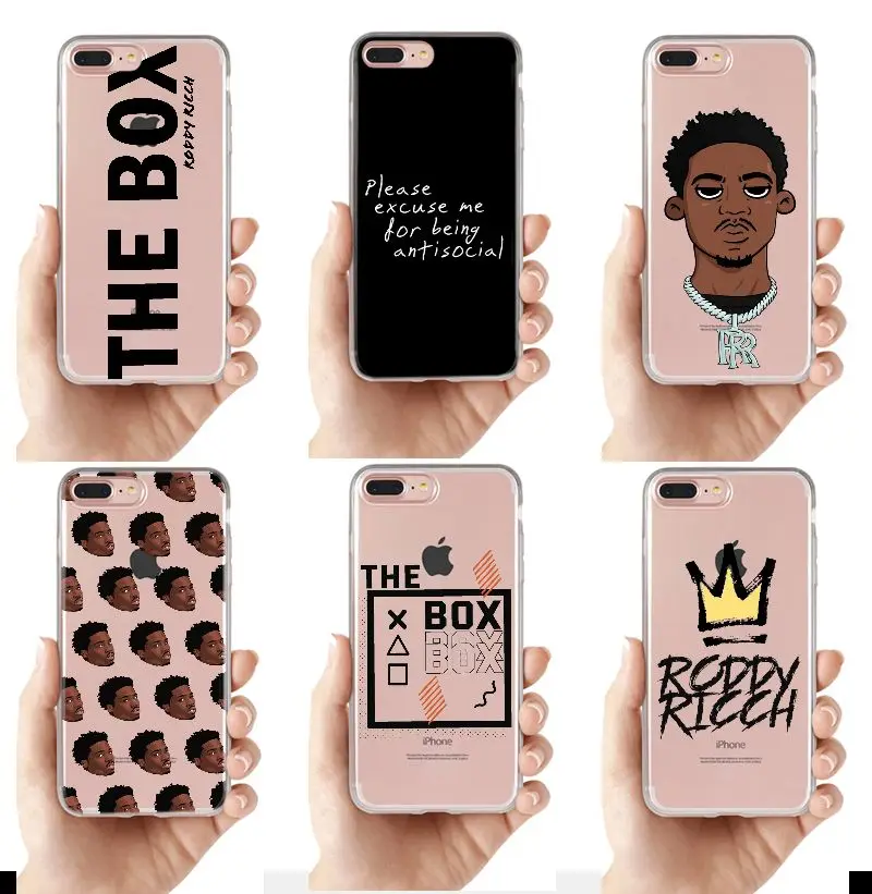 Модные 2020 чехлы для телефонов Roddy Ricch в коробке для iPhone 6S 7 8 Plus X XS 11 12Mini proMAX XR Премиум Защитный красивый чехол