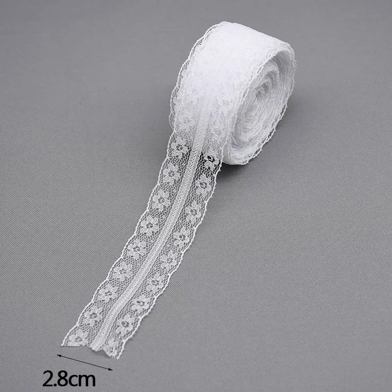 10 ярдов красивая белая кружевная лента ткань для свадебной вечеринки украшение