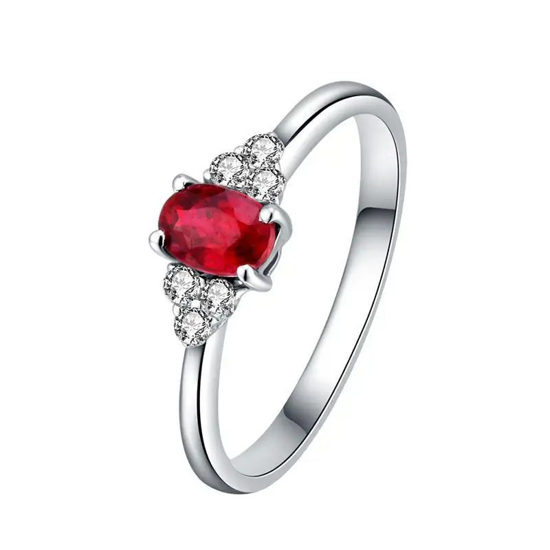 Женское кольцо из 18-каратного золота с натуральным рубином и голубями | Украшения